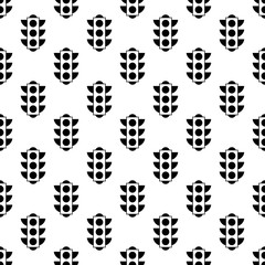 Traffic light seamless pattern, simple vector sign
