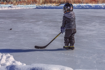 Playing Hockey on an Outdoor Rink