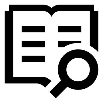 Book Search Vector Icon