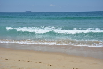 Fototapeta na wymiar clear waters on Felix beach