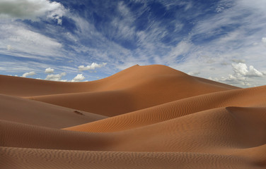 Fototapeta na wymiar Big sand dunes in desert