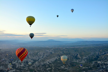 Balony nad Kapadocją, Turcja - obrazy, fototapety, plakaty