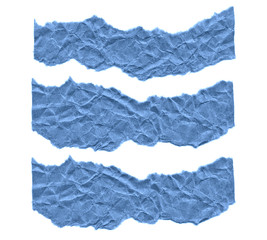Scraps of paper on a white background. Isolated on white. Ready frame for design, template. Torn...