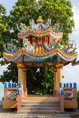 shrine at the the chinese temple in Mae Nam, Ko Samui, Thailand, Asia