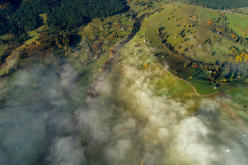 Bucovina landscape, Romania landscape in autumn time