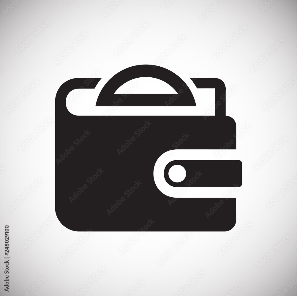 Poster wallet icons on white background for graphic and web design, modern simple vector sign. internet con