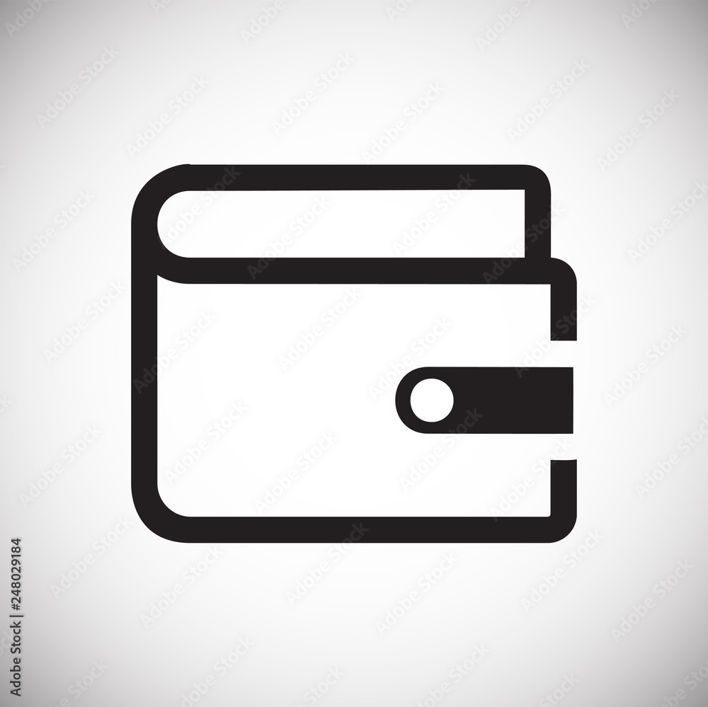 Poster wallet icons on white background for graphic and web design, modern simple vector sign. internet con