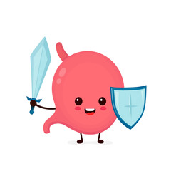 Cute strong happy smiling healthy stomach 