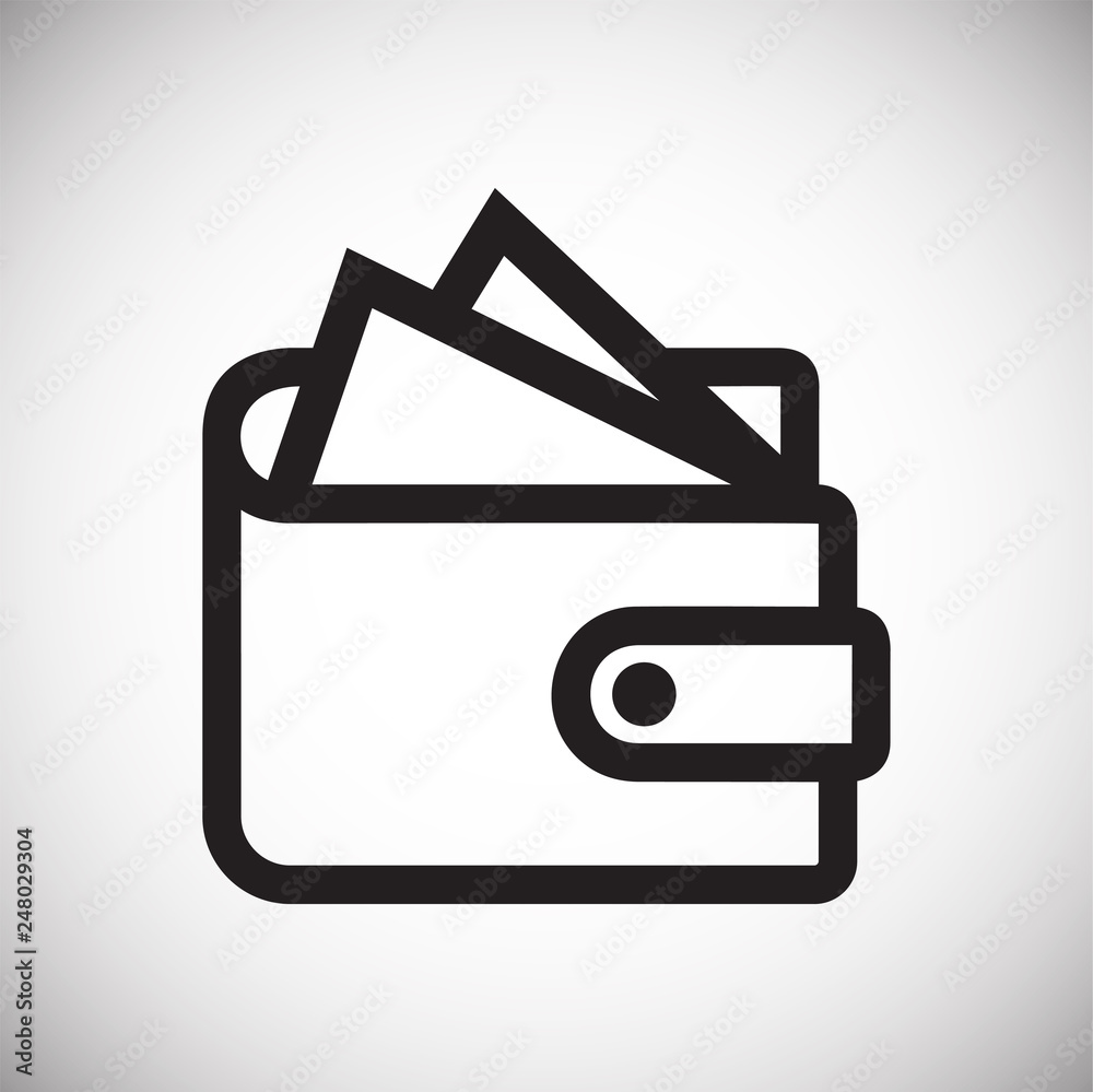 Poster wallet icons on white background for graphic and web design, modern simple vector sign. internet con