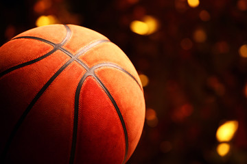 basketball ball gold bokeh 