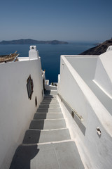 Santorini landscape in summer  time , Greece Travel 