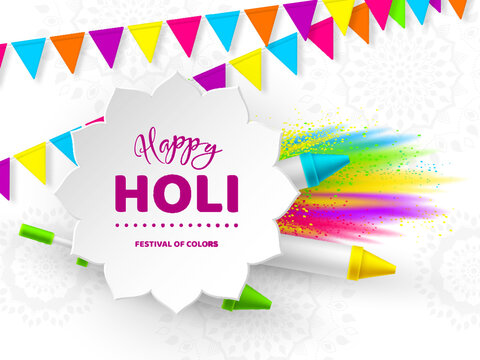 Happy Holi colorful design for Festival of Colors.