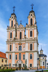 Fototapeta premium Church of Saint Catherine, Vilnius, Lithuania