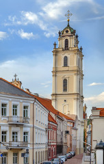 Obraz premium Bell Tower of St. John‘s Church, Vilnius, Lithuania