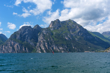 Obraz premium Panorama of the gorgeous Lake Garda, Italy.