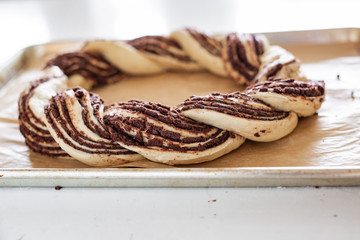 Dark Chocolate Babka Wreath