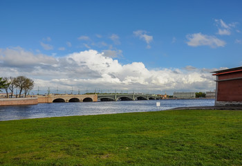 Peter and Paul fortress on hare island in St. Petersburg.