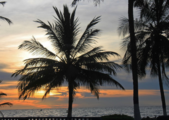 sunset on the beach