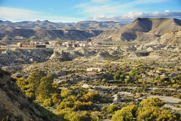 Fototapeta na wymiar Fort Bravo Texas Hollywood in Andalusia, Spain