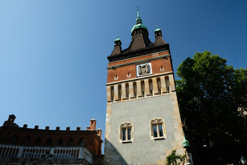 Fototapeta premium Traveling in Europe. Budapest Hungary old tower