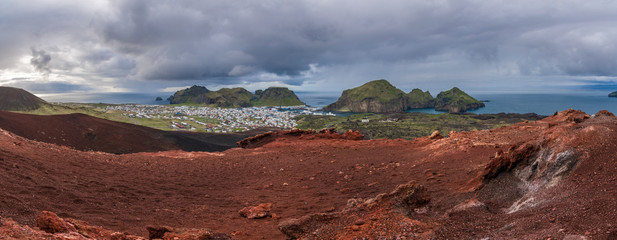 Panorama of Heimaey, Iceland