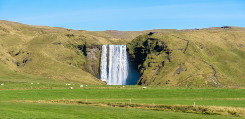 Hiking around Skogafoss