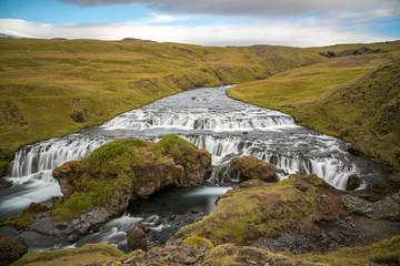 Hiking around Skogafoss