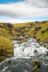 Hiking around Skogafoss