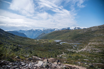 Hiking to the Trolltunga
