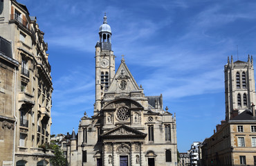 Fototapeta na wymiar Church of Saint-Etienne du Mont in Paris, France