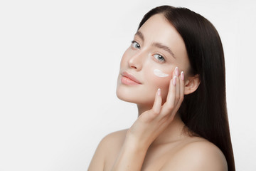 the young girl with cream