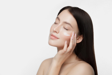 the young girl with cream