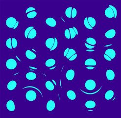 Liquid dots deformation banner, poster and sticker concept.