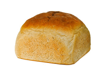 Wheat bread isolated on a white background. loaf of white square bread - isolate on a white background
