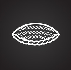 Cake icon on black background for graphic and web design, Modern simple vector sign. Internet concept. Trendy symbol for website design web button or mobile app