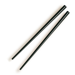 Chopsticks. Wooden chopsticks isolated on white background.