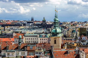 Fototapeta premium Prague Old Town Square and Church of Mother of God before Tyn in Prague, Czech Republic.