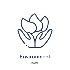 environment icon from people skills outline collection. Thin line environment icon isolated on white background.