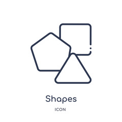 shapes icon from people skills outline collection. Thin line shapes icon isolated on white background.