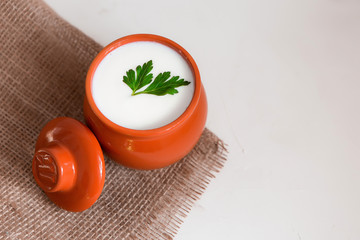 traditional Georgian  yogurt 