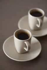 Black Turk coffee in pair of small coffee cup minimalist style