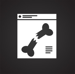 X ray icon on black background for graphic and web design, Modern simple vector sign. Internet concept. Trendy symbol for website design web button or mobile app