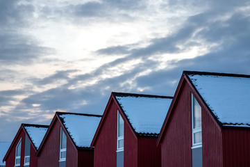 rostads rorbuer (fisherman's house), Ballstad, Lofoten Islands,  Nordland county, Norway