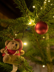 Christmas decoration with blur background