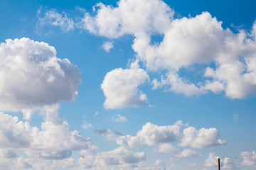 Fototapeta premium Clouds of Nature in a Bright Sky Day.