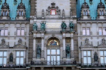 Rathaus im historistischen Stil der Neorenaissance