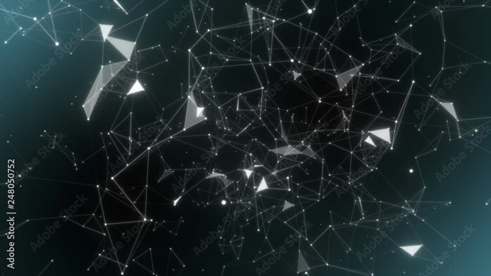 Poster rotating three-dimensional structure.abstract technology background footage,concept of software deve