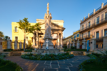 Fototapeta premium El Templete in Old Havana, a colonial monument marking the site of the city foundation