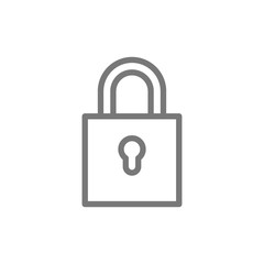 Lock line icon.