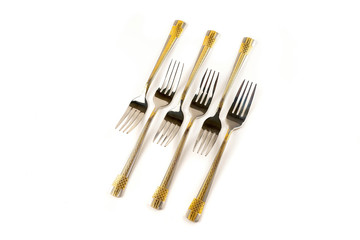 Chrome plated forks are gilded